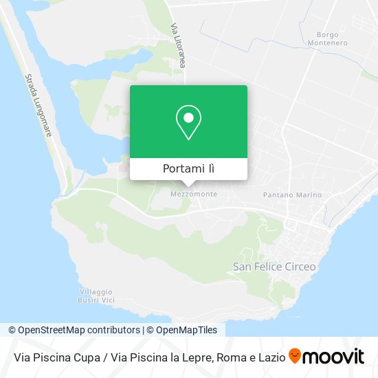 Mappa Via Piscina Cupa / Via Piscina la Lepre