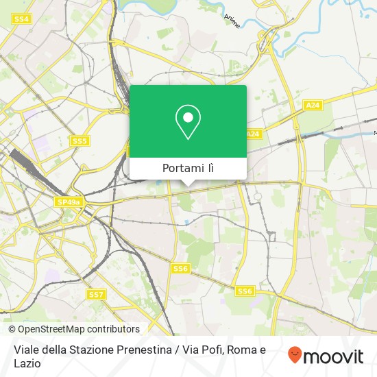 Mappa Viale della Stazione Prenestina / Via Pofi