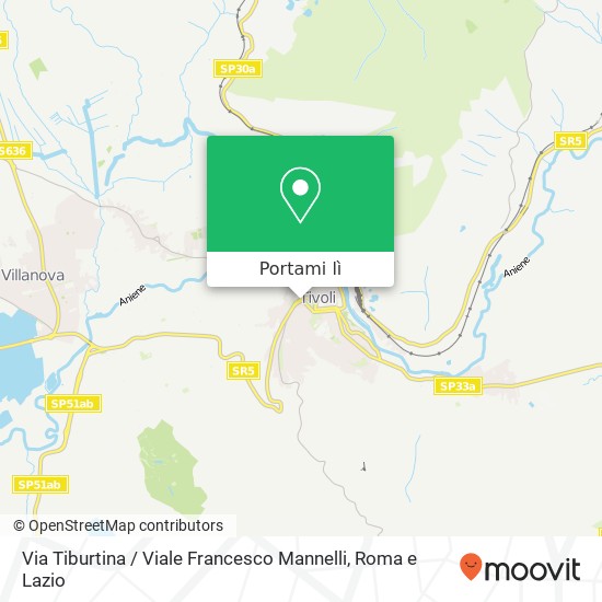 Mappa Via Tiburtina / Viale Francesco Mannelli