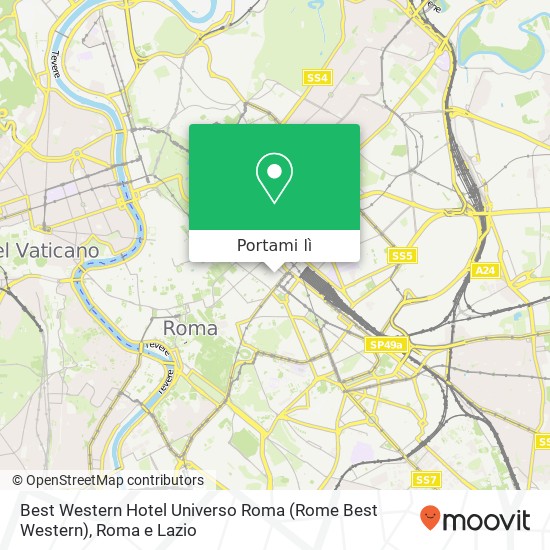 Mappa Best Western Hotel Universo Roma (Rome Best Western)