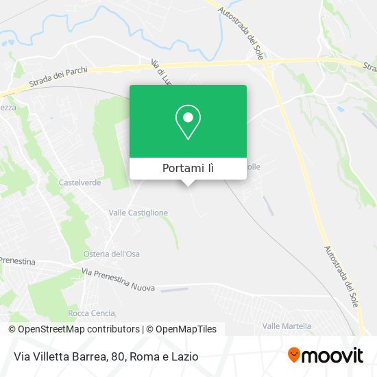Mappa Via Villetta Barrea, 80