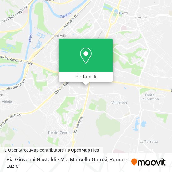 Mappa Via Giovanni Gastaldi / Via Marcello Garosi