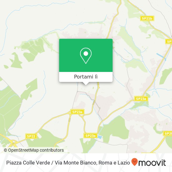 Mappa Piazza Colle Verde / Via Monte Bianco