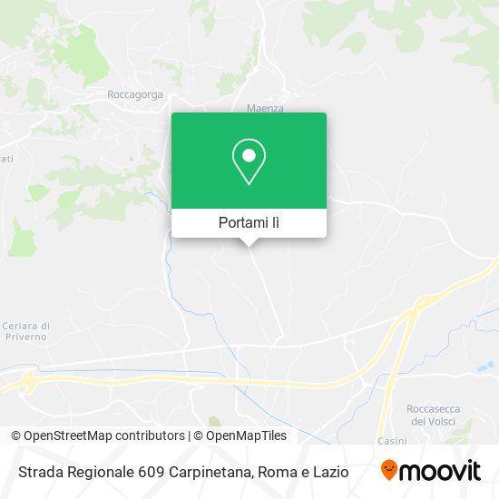 Mappa Strada Regionale 609 Carpinetana