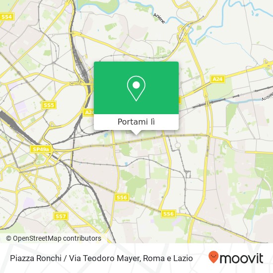 Mappa Piazza Ronchi / Via Teodoro Mayer