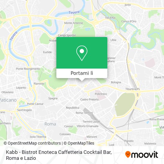 Mappa Kabb - Bistrot Enoteca Caffetteria Cocktail Bar