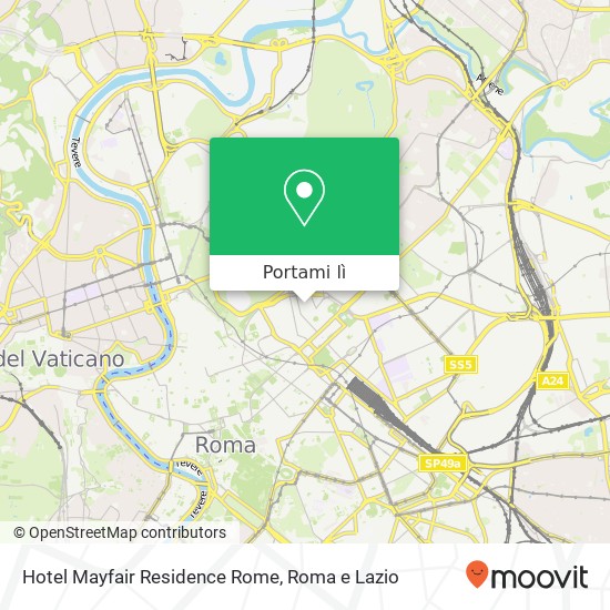 Mappa Hotel Mayfair Residence Rome