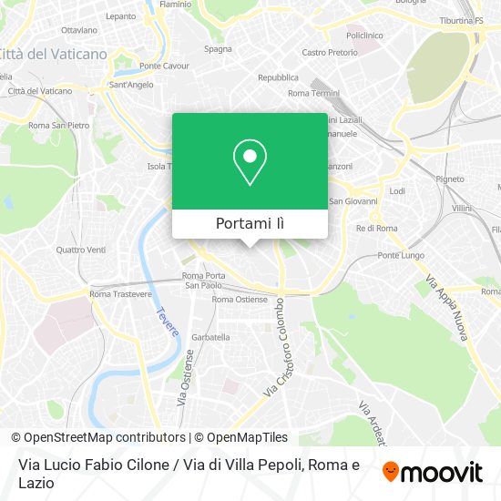 Mappa Via Lucio Fabio Cilone / Via di Villa Pepoli