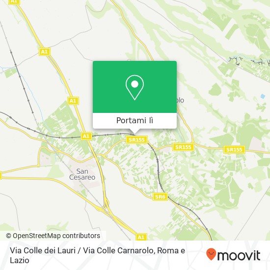 Mappa Via Colle dei Lauri / Via Colle Carnarolo