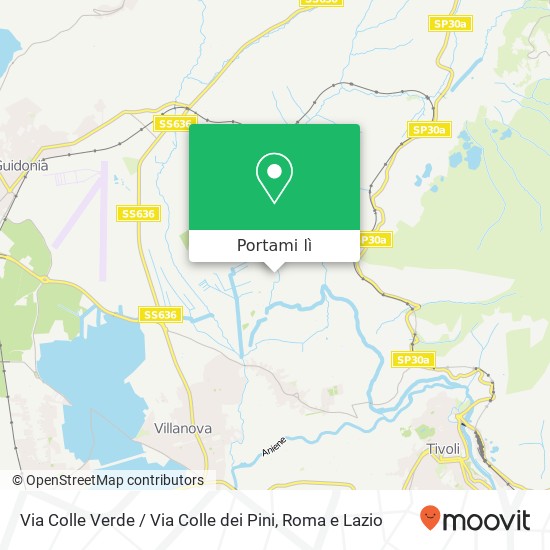 Mappa Via Colle Verde / Via Colle dei Pini