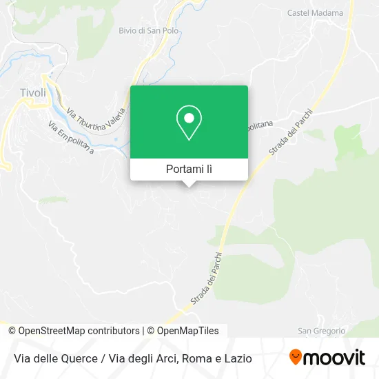 Mappa Via delle Querce / Via degli Arci