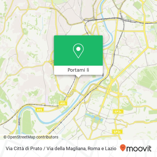 Mappa Via Città di Prato / Via della Magliana