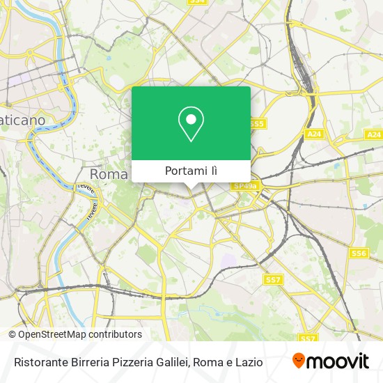 Mappa Ristorante Birreria Pizzeria Galilei