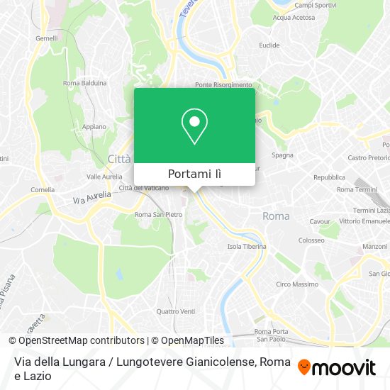 Mappa Via della Lungara / Lungotevere Gianicolense