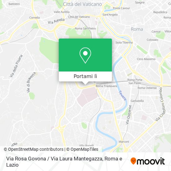 Mappa Via Rosa Govona / Via Laura Mantegazza