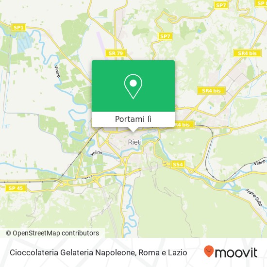 Mappa Cioccolateria Gelateria Napoleone