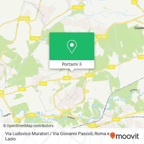 Mappa Via Ludovico Muratori / Via Giovanni Pascoli