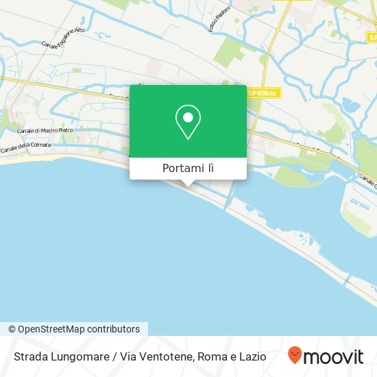 Mappa Strada Lungomare / Via Ventotene