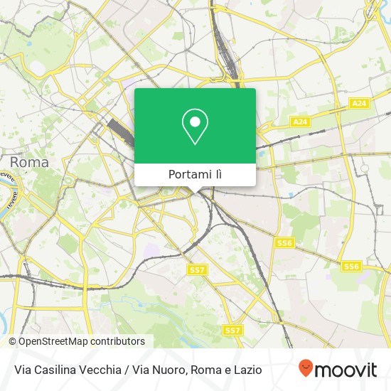Mappa Via Casilina Vecchia / Via Nuoro