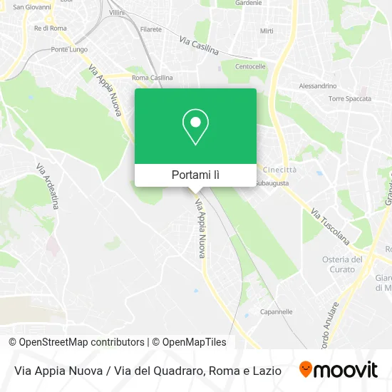 Mappa Via Appia Nuova / Via del Quadraro
