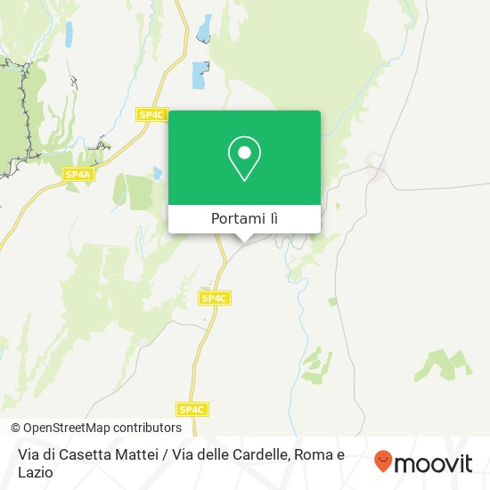 Mappa Via di Casetta Mattei / Via delle Cardelle