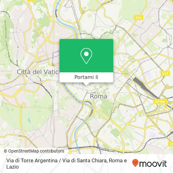 Mappa Via di Torre Argentina / Via di Santa Chiara