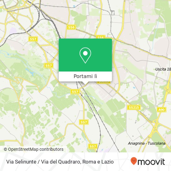 Mappa Via Selinunte / Via del Quadraro