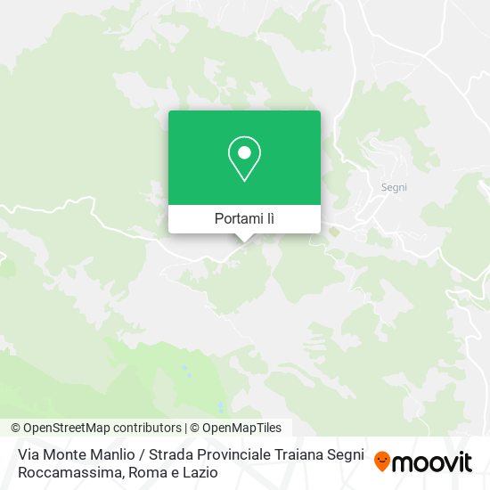 Mappa Via Monte Manlio / Strada Provinciale Traiana Segni Roccamassima