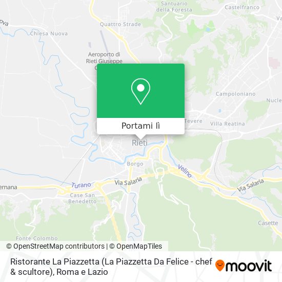 Mappa Ristorante La Piazzetta (La Piazzetta Da Felice - chef & scultore)