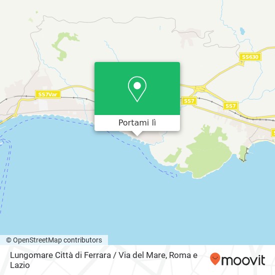 Mappa Lungomare Città di Ferrara / Via del Mare