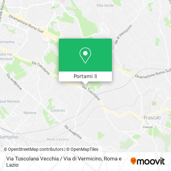 Mappa Via Tuscolana Vecchia / Via di Vermicino