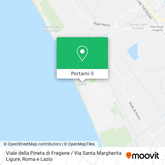 Mappa Viale della Pineta di Fregene / Via Santa Margherita Ligure