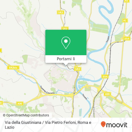Mappa Via della Giustiniana / Via Pietro Ferloni