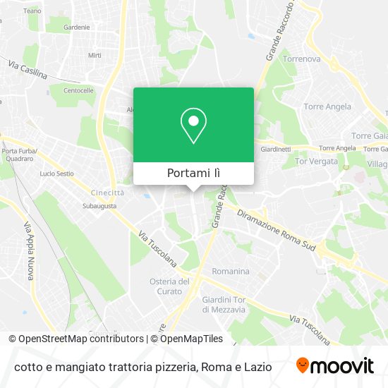 Mappa cotto e mangiato trattoria pizzeria