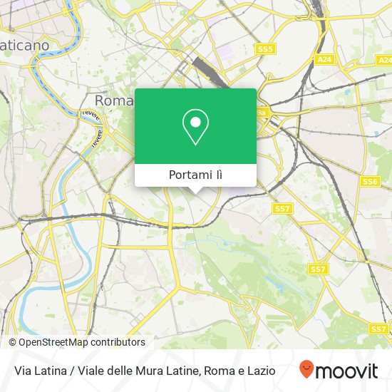 Mappa Via Latina / Viale delle Mura Latine