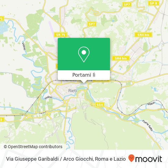 Mappa Via Giuseppe Garibaldi / Arco Giocchi