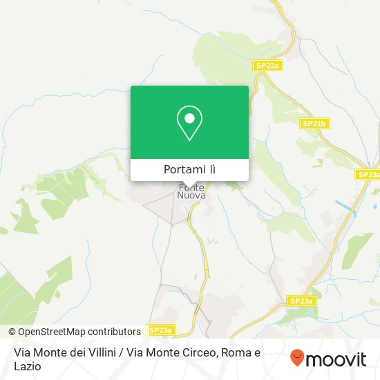 Mappa Via Monte dei Villini / Via Monte Circeo