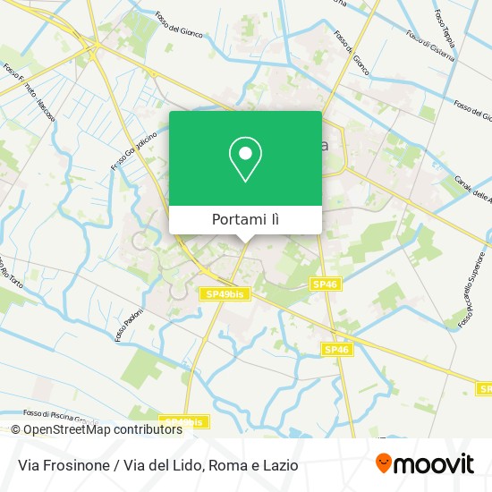 Mappa Via Frosinone / Via del Lido