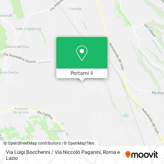 Mappa Via Luigi Boccherini / Via Niccolò Paganini