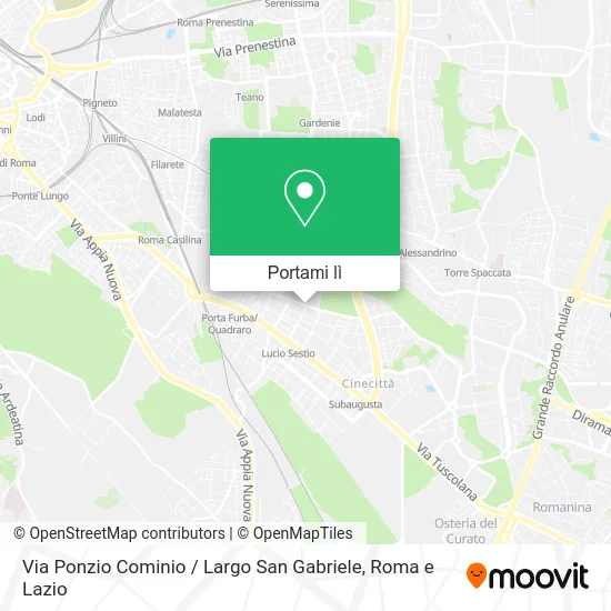 Mappa Via Ponzio Cominio / Largo San Gabriele