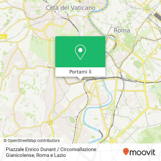 Mappa Piazzale Enrico Dunant / Circonvallazione Gianicolense