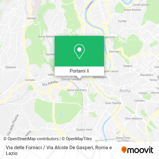 Mappa Via delle Fornaci / Via Alcide De Gasperi