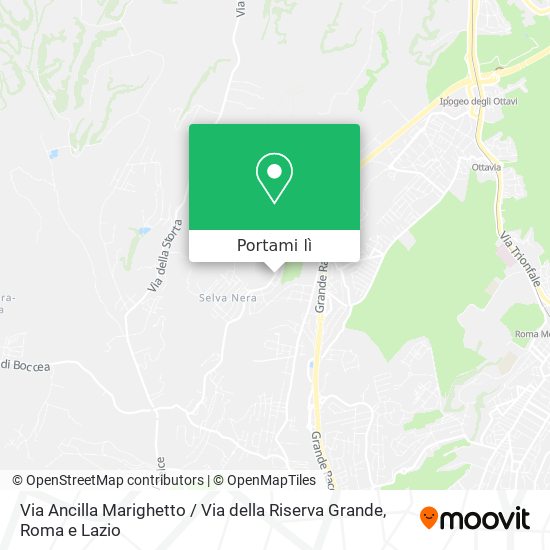 Mappa Via Ancilla Marighetto / Via della Riserva Grande