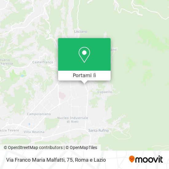 Mappa Via Franco Maria Malfatti, 75