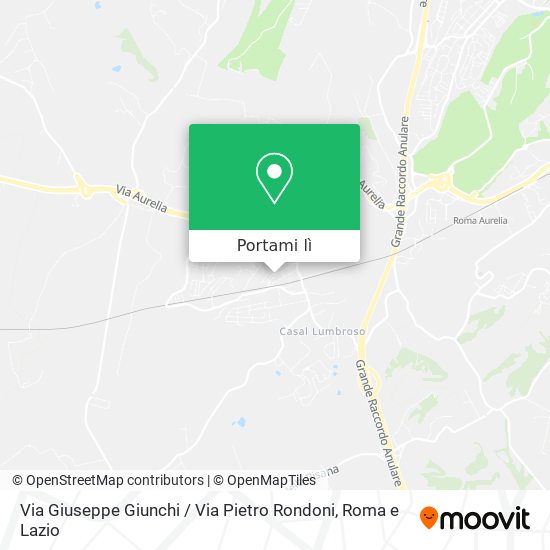 Mappa Via Giuseppe Giunchi / Via Pietro Rondoni
