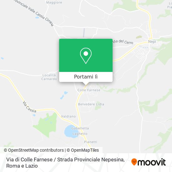 Mappa Via di Colle Farnese / Strada Provinciale Nepesina