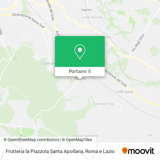 Mappa Frutteria la Piazzola Santa Apollaria