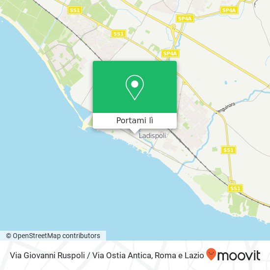 Mappa Via Giovanni Ruspoli / Via Ostia Antica