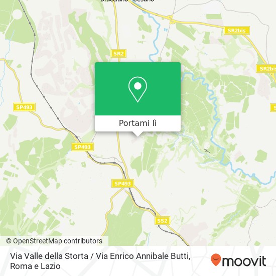Mappa Via Valle della Storta / Via Enrico Annibale Butti