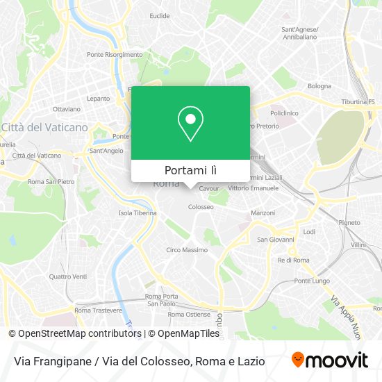 Mappa Via Frangipane / Via del Colosseo